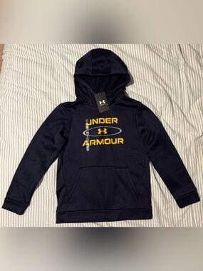 Under Armour Hoodie NWT Boys Youth M Navy